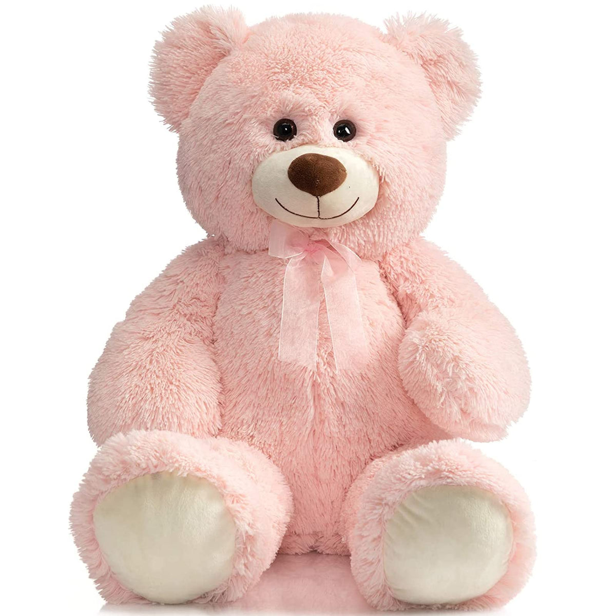 HollyHOME 36-inch pink teddy bear in full view, a cuddly statement piece for kids' rooms
