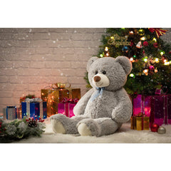 HollyHOME big teddy bear gray gift-ready presentation, ideal for birthdays and special occasions.