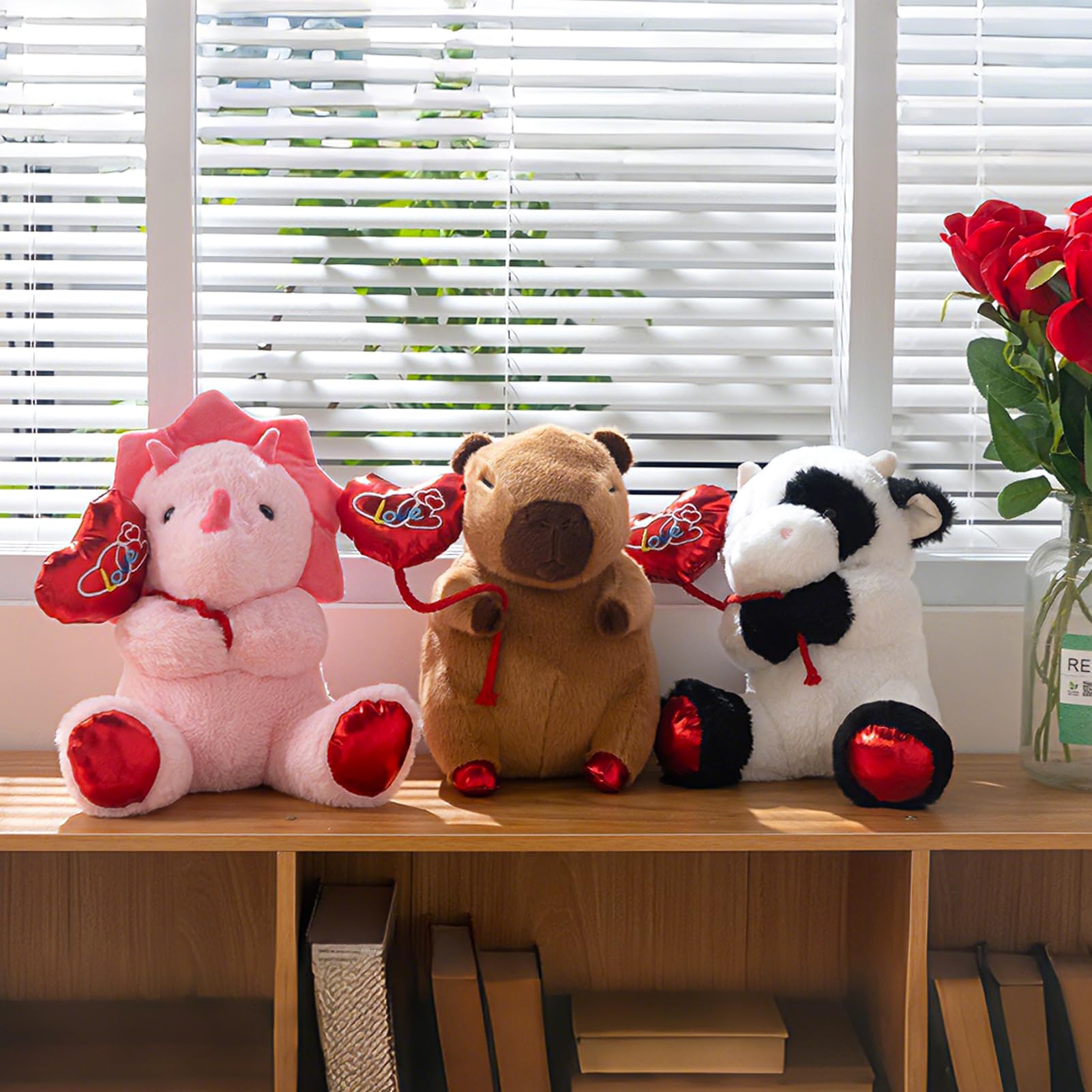 HollyHOME cow plush ten-inch height, perfect for hugging and display.