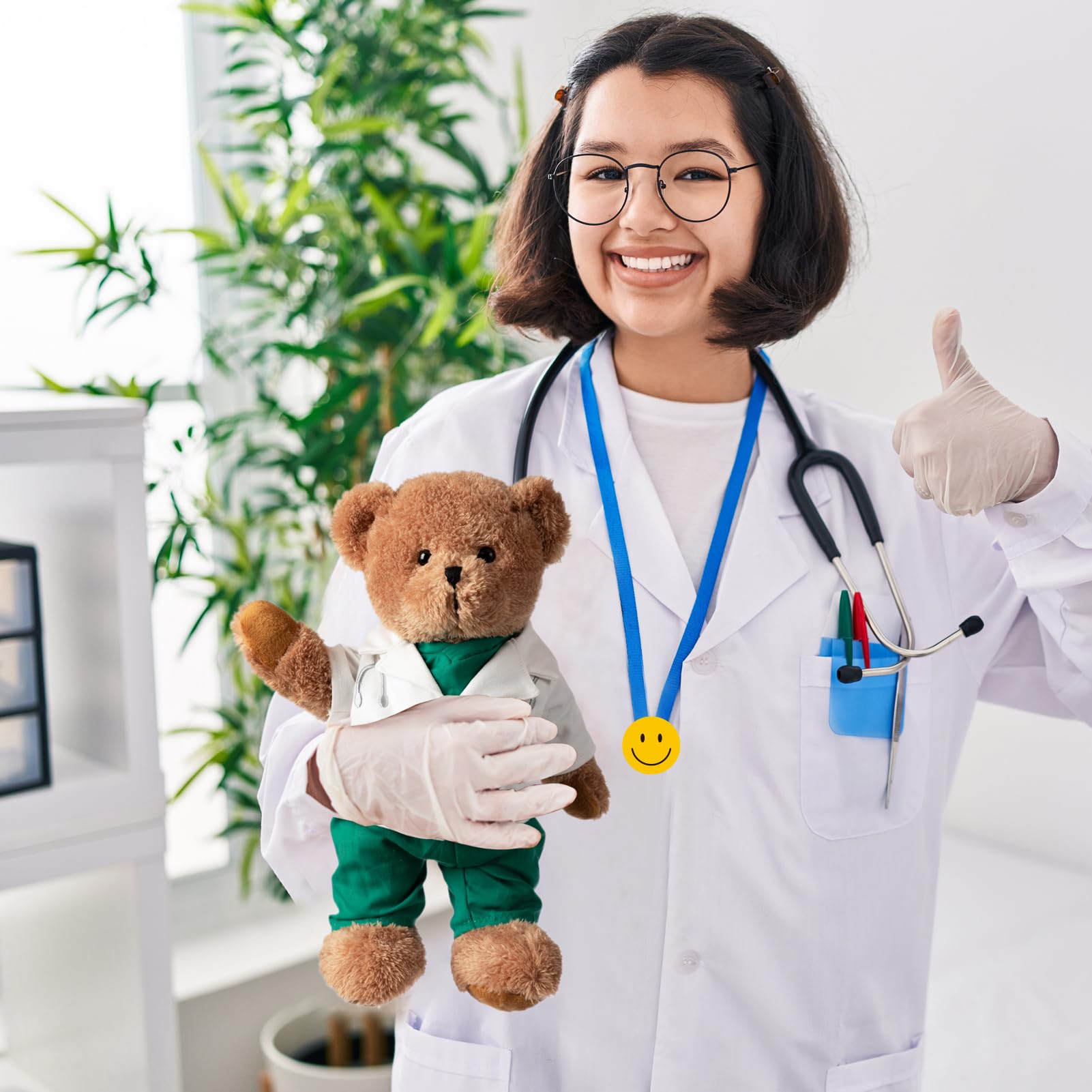HollyHOME Doctor Bear with embroidered heart, a heartfelt touch in soft plush