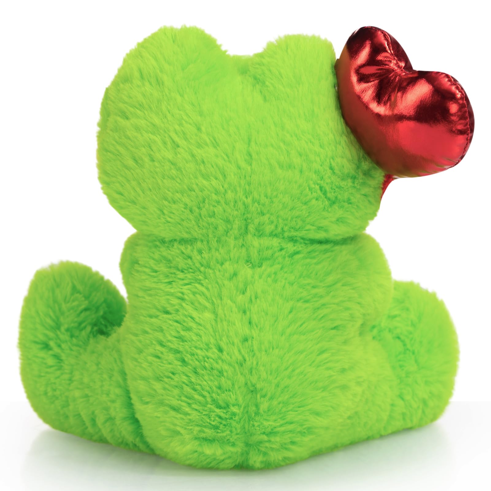 HollyHOME frog poses for photos, perfect for capturing cute moments.