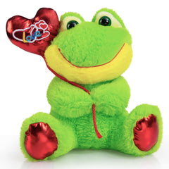 HollyHOME frog stuffed animal in vibrant green, ready for cuddling and play.