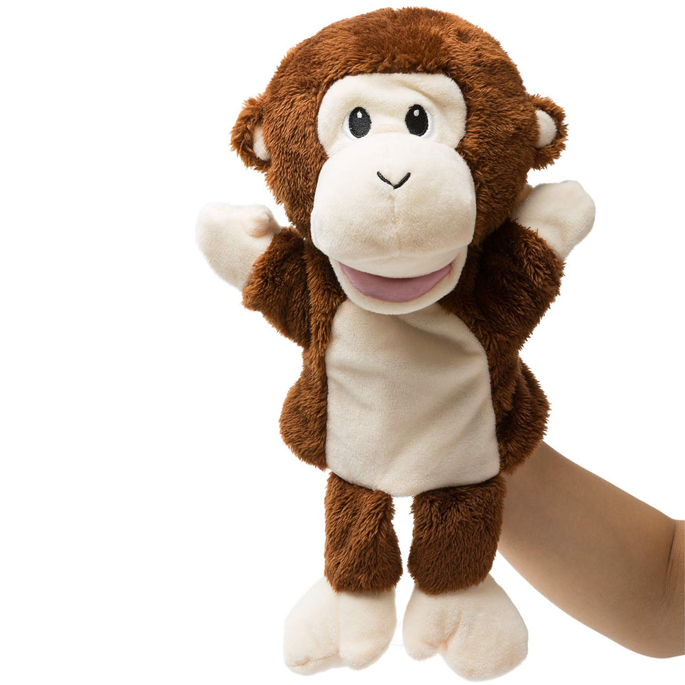 HollyHOME monkey hand puppet 13 inch head detail ideal for expressive pretend play