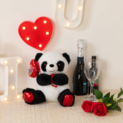 HollyHOME panda plush, 10-inch size, perfect for hugs and compact decor.