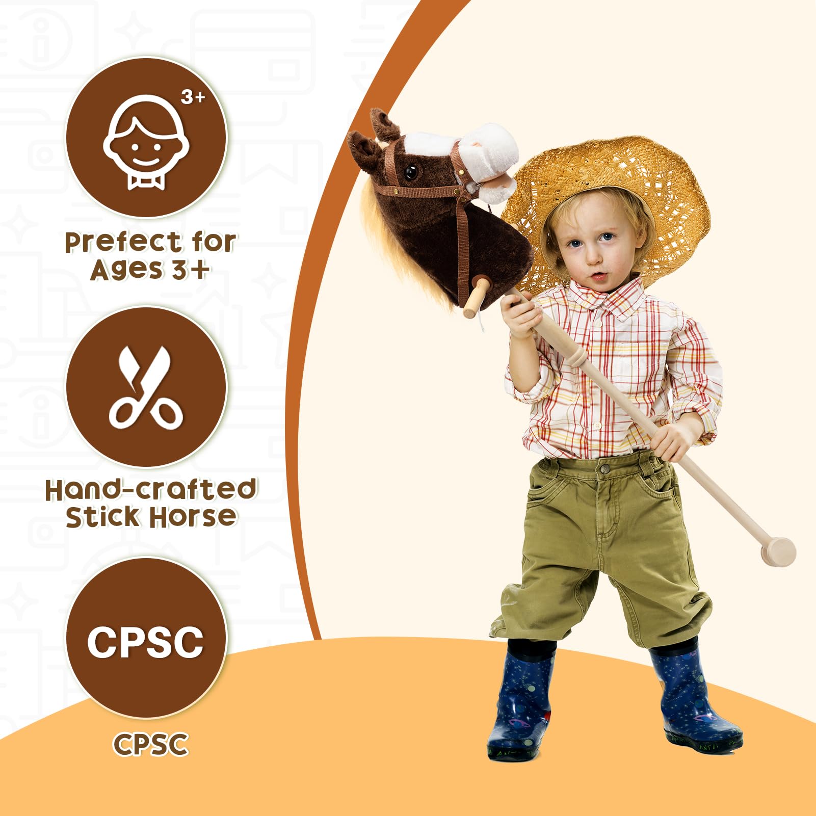 HollyHOME nylon reins for safe, interactive pretend riding experiences.