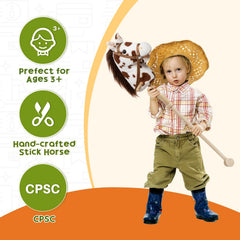 HollyHOME stick horse ears pressed for neighing and galloping sounds