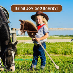 HollyHOME gift-ready stick horse for birthdays and holidays.