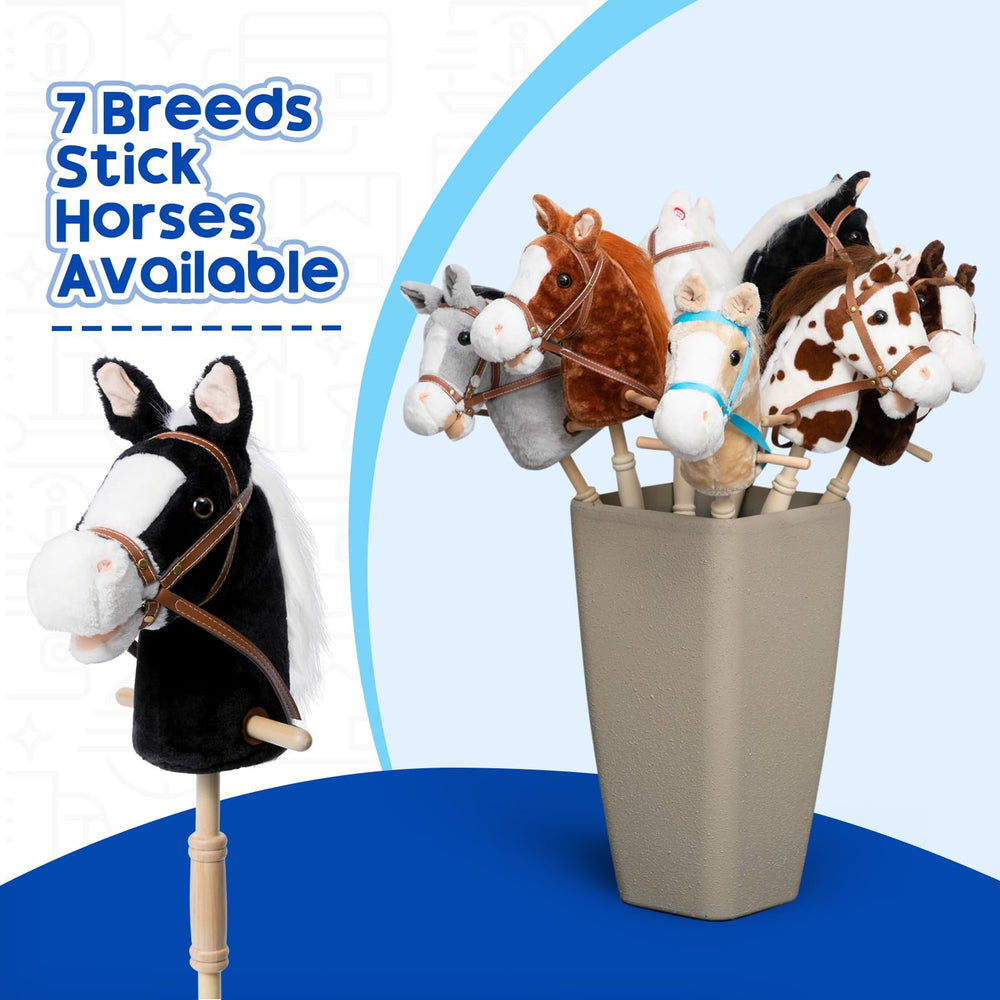 HollyHOME stick horse plush indoor/outdoor play ready for any space.