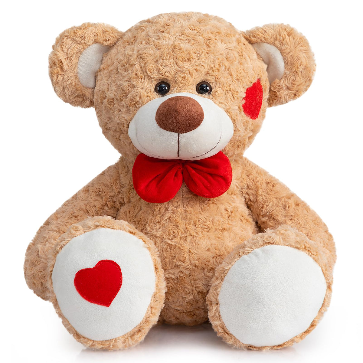 HollyHOME 24-inch tan teddy bear plush for cozy hugs and comfort