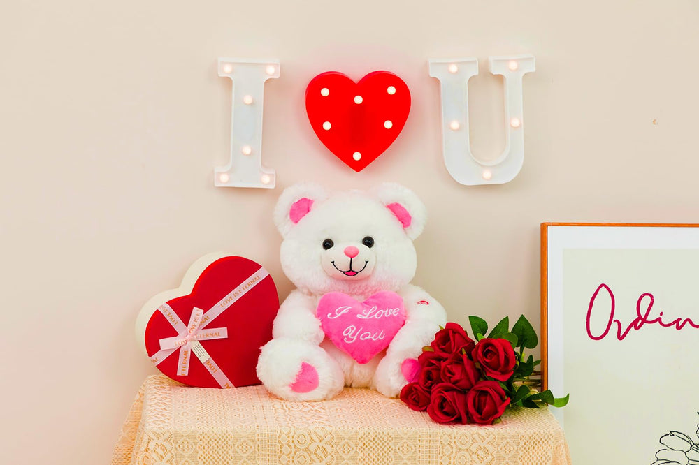 HollyHOME I Love You blush LED bear, adds a sweet nightly message