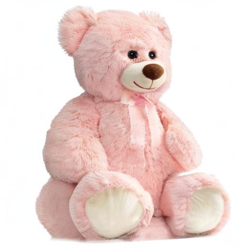 HollyHOME teddy bear pink care scene shows surface-wash readiness