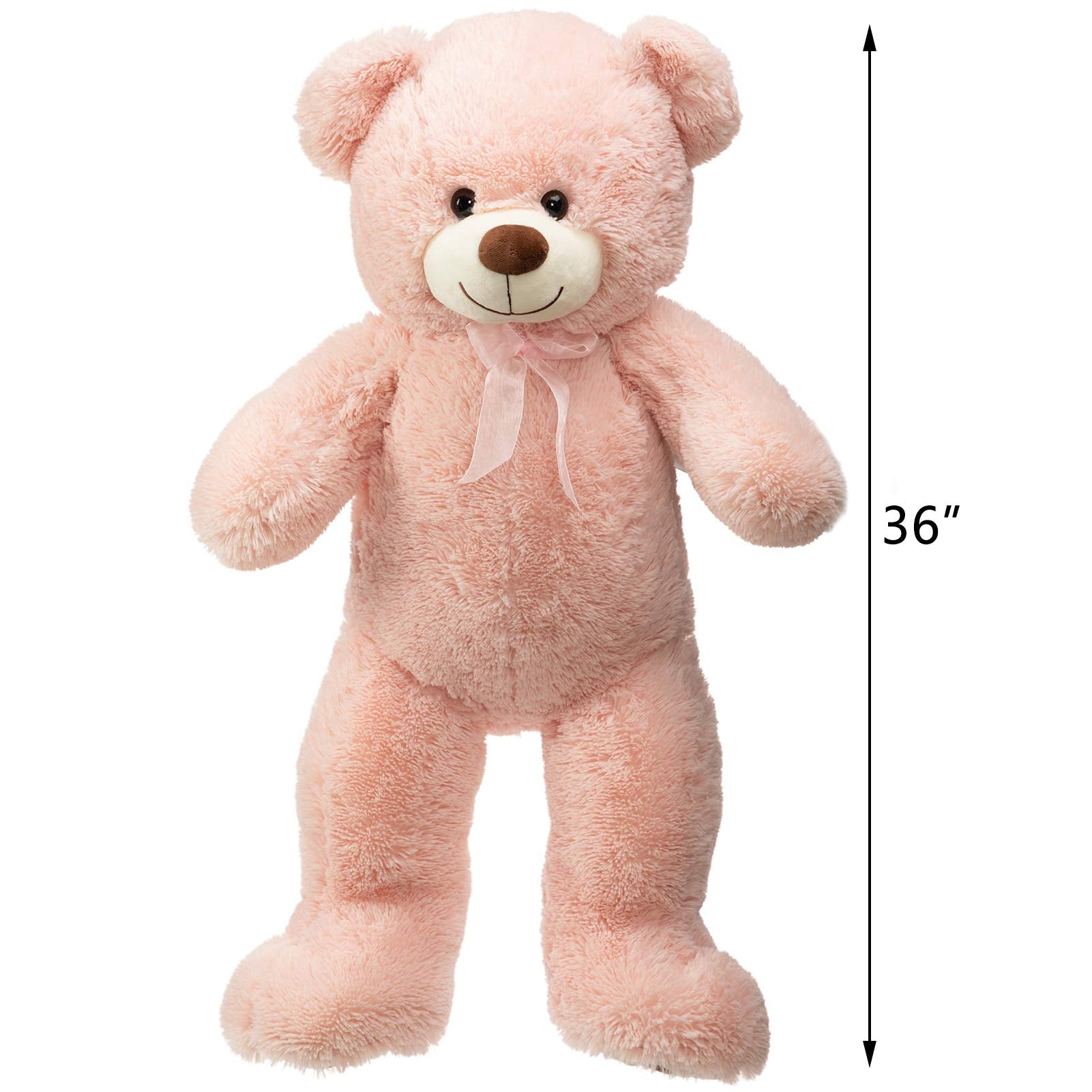 HollyHOME pink teddy bear looks gift-ready for birthdays and anniversaries
