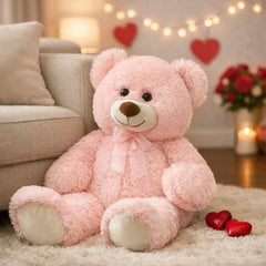 HollyHOME pink teddy bear ultra-soft plush for cozy snuggles