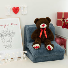 HollyHOME teddy bear red heart pads and nose add playful charm and warmth.