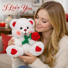 HollyHOME teddy with LED cheeks adds a warm glow and mood enhancement