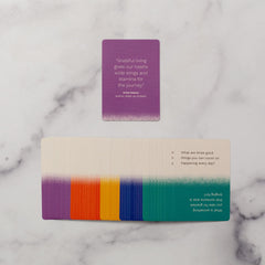 Holstee Gratitude Cards in-use: beautifully designed prompts spark mindful discussions and journaling.