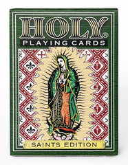 Holy Playing Cards Saints Edition QR saint bios linking learning and family discussion.