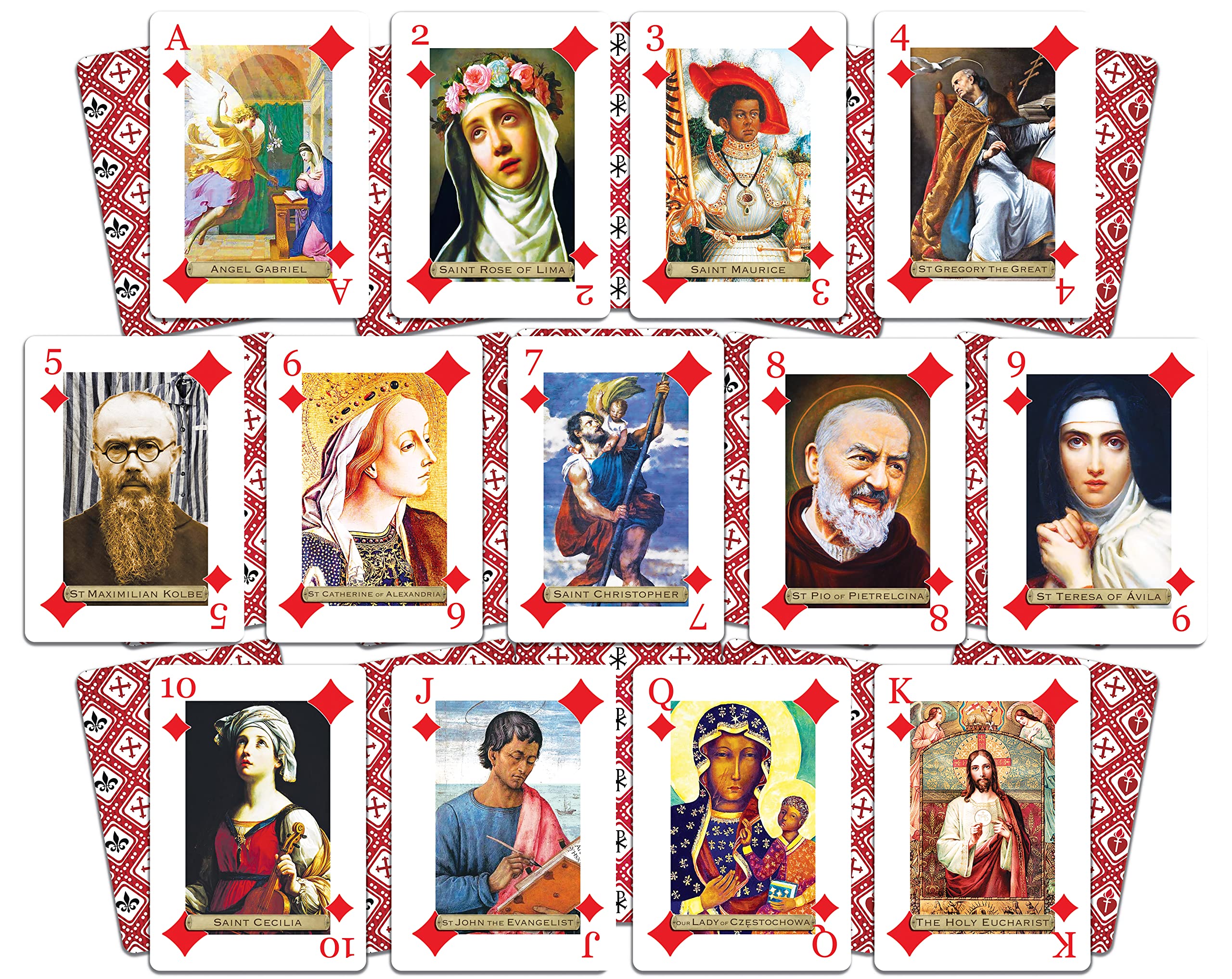 Holy Playing Cards Saints Edition unisex design suits Catholics and families.