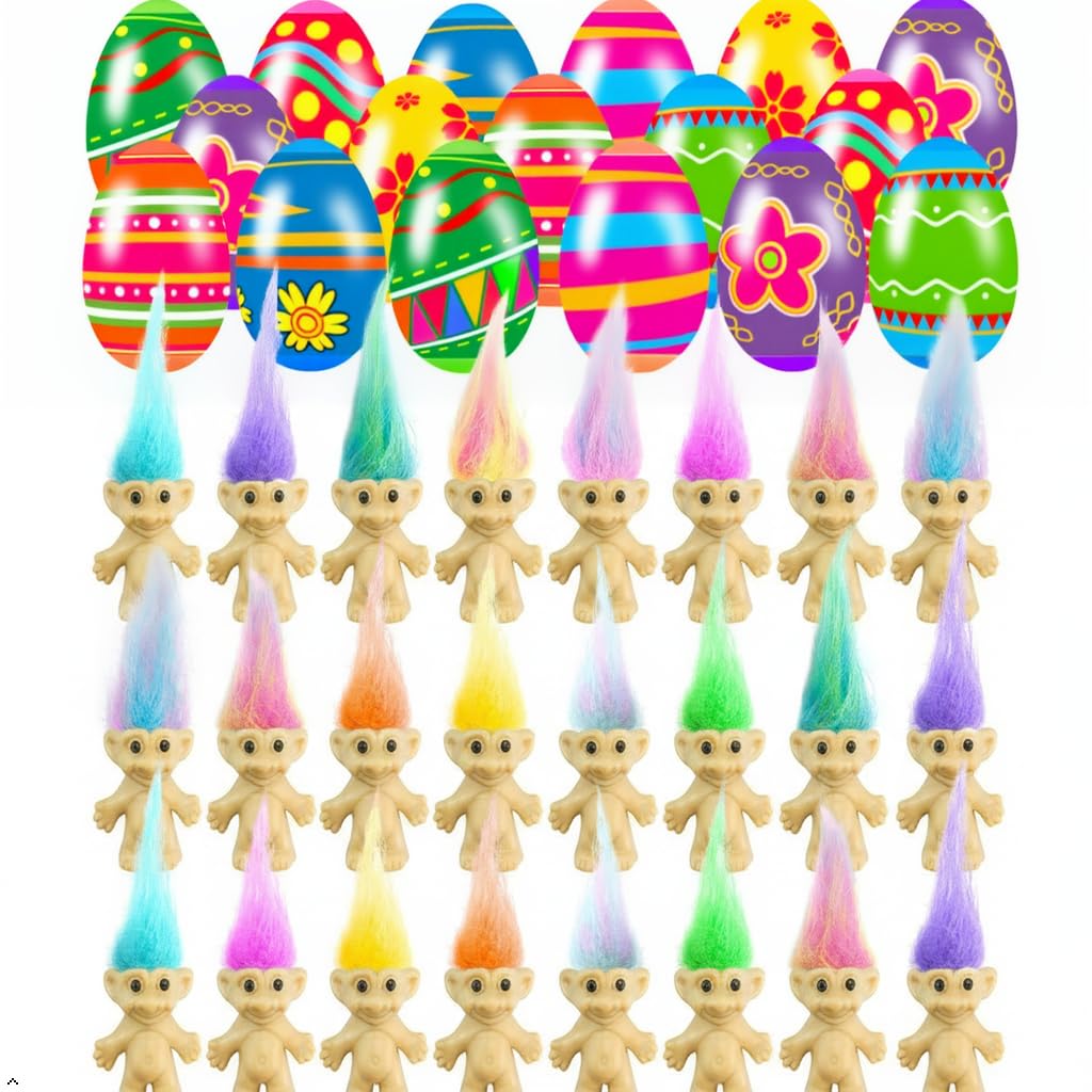 Holydeck Easter eggs 24-pcs prefilled with mini toys for surprise-filled hunts.