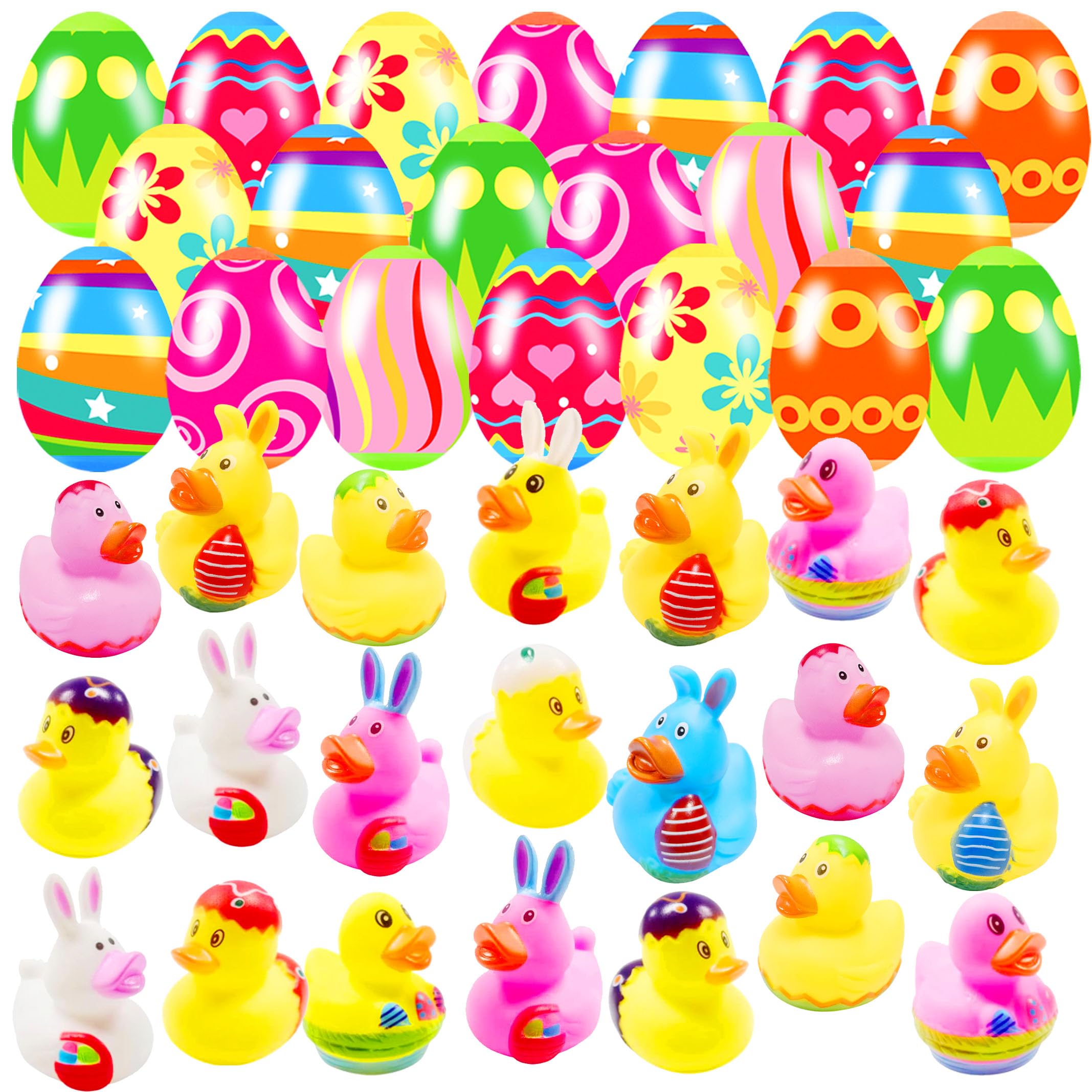Holydeck prefilled Easter eggs with rubber ducks for bright party fun