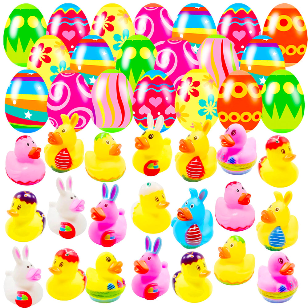 Holydeck prefilled Easter eggs with rubber ducks for bright party fun