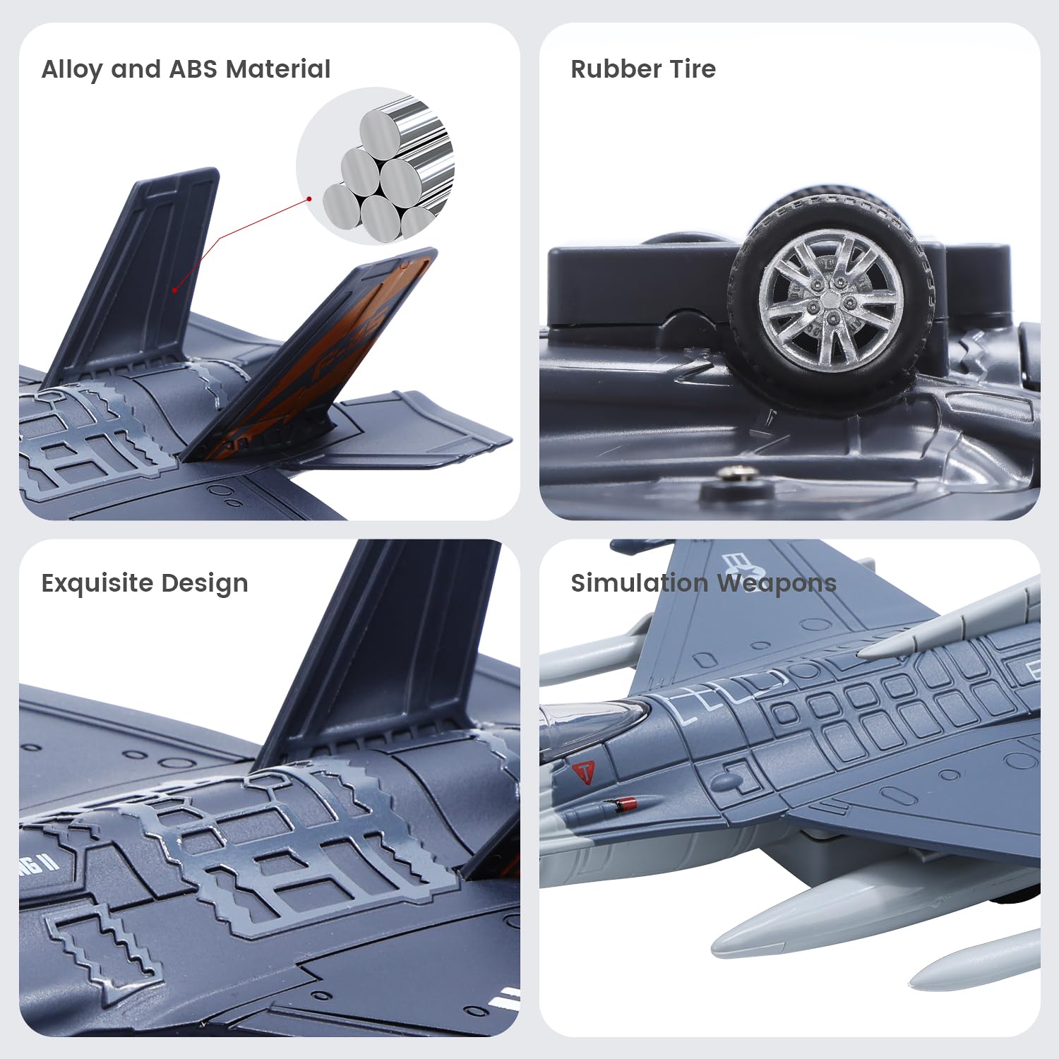 HOLYFUN F35 and F16 jets with lights show engaging aircraft detail.