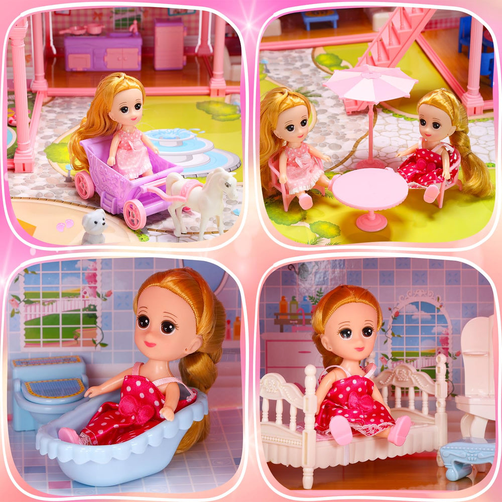 HOLYFUN dollhouse DIY assembly kit fosters problem-solving and parent-child bonding.