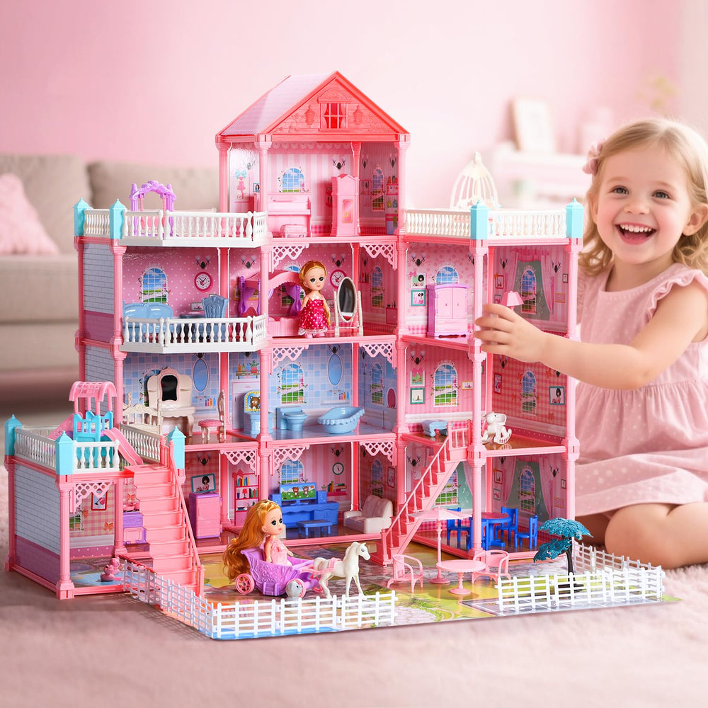 HOLYFUN dollhouse piano room accessories enhance musical pretend play sessions.