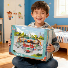 HOLYFUN gift-ready train set for kids ages three to eight.