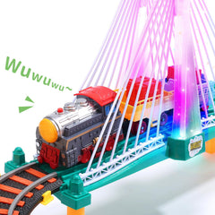 HOLYFUN illuminated bridge with lights for realistic scenery and engagement.