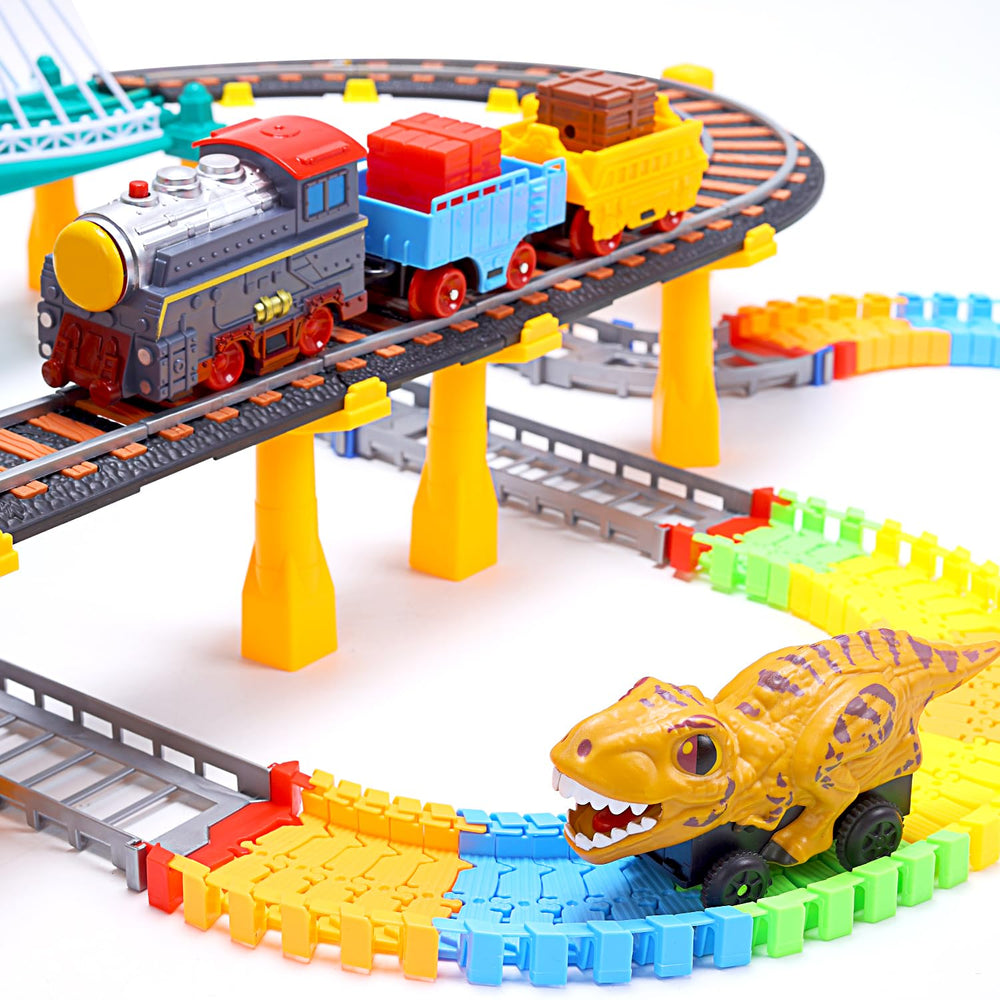 HOLYFUN train set bridge with lights enhances visual engagement