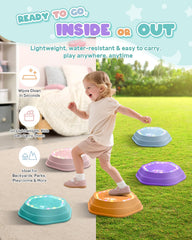 Holyton colorful stepping stones help color identification during play