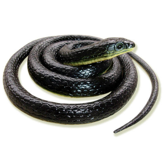 Homdipoo realistic 49-inch black snake for lifelike pranks and decor