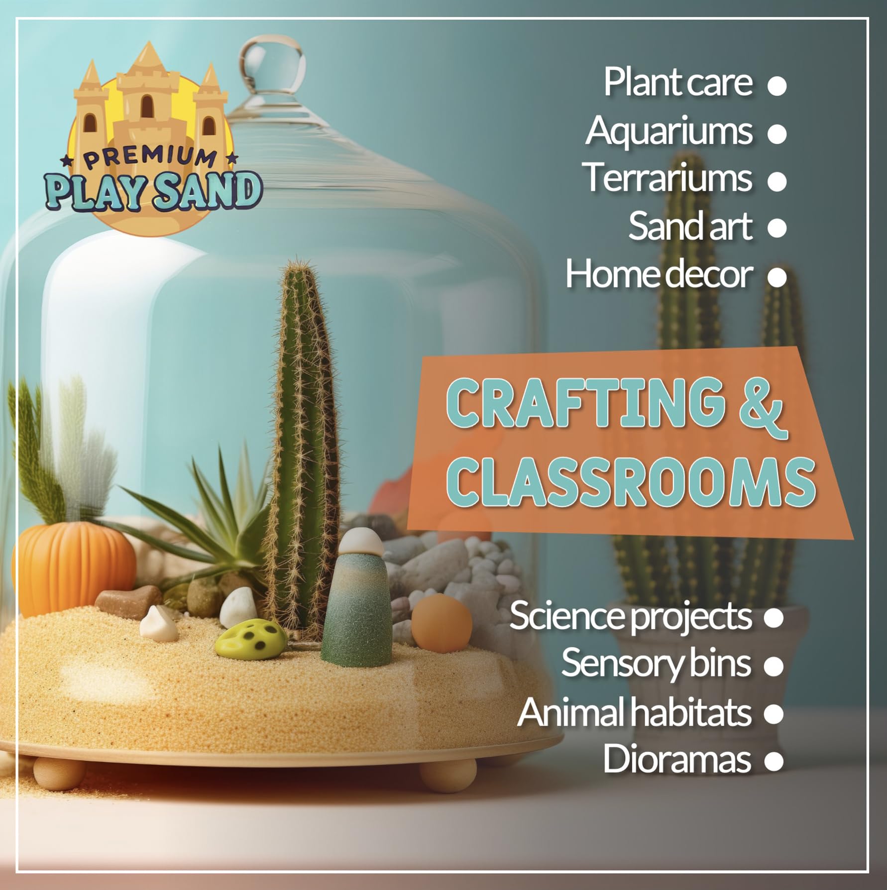 Moist Home and Country USA Play Sand holds its shape for sculpting.