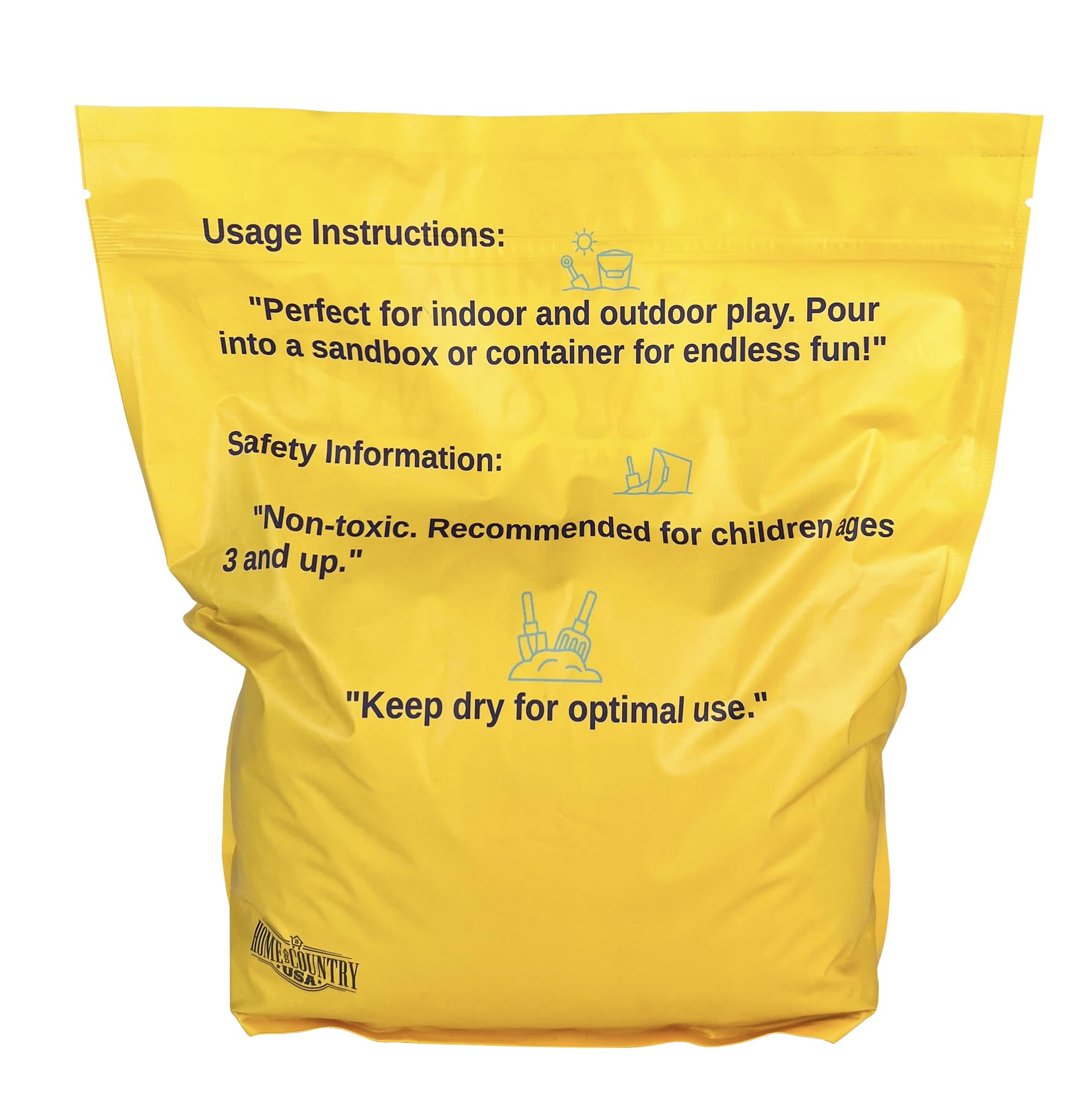 Non-toxic Home and Country USA Play Sand keeps kids and pets safe.
