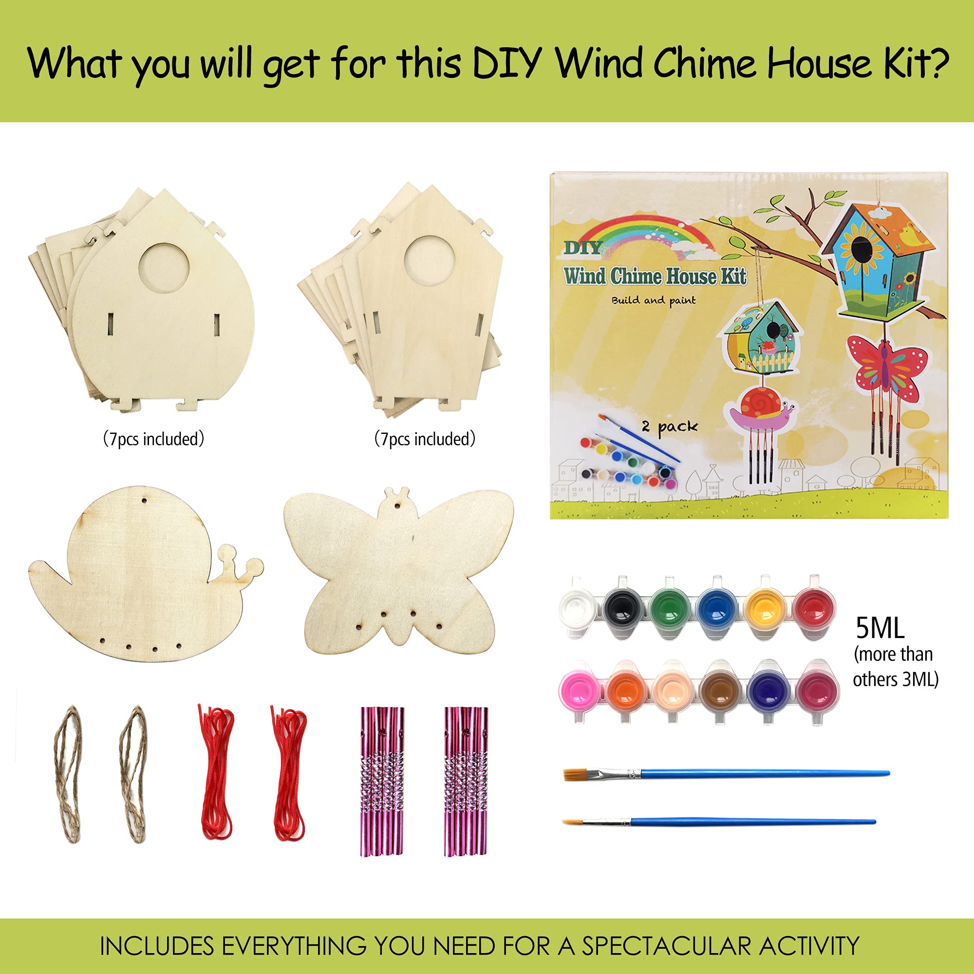 Home Composer wind chime kit assembly shows kids how to connect pieces.