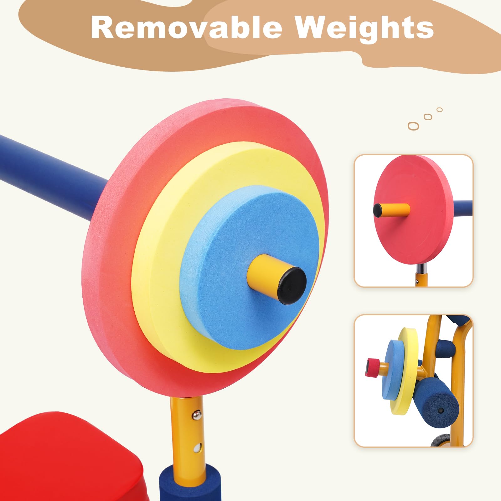 Home-Man adjustable barbell rack demonstrating growth-ready design as children age