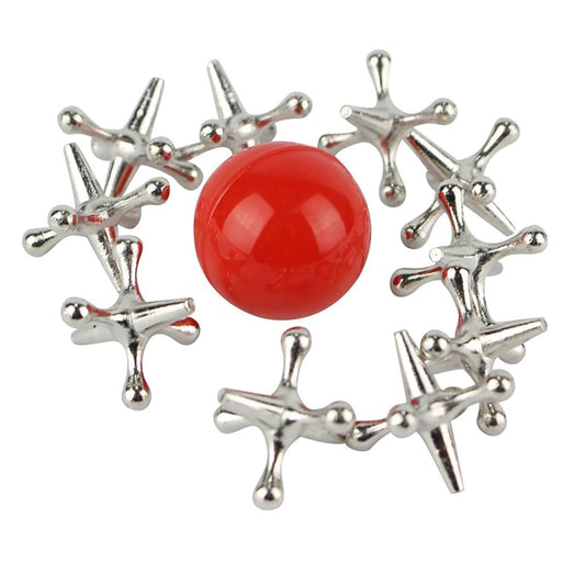 Home-X Jacks set with metal jacks ready for classic play and skill building.