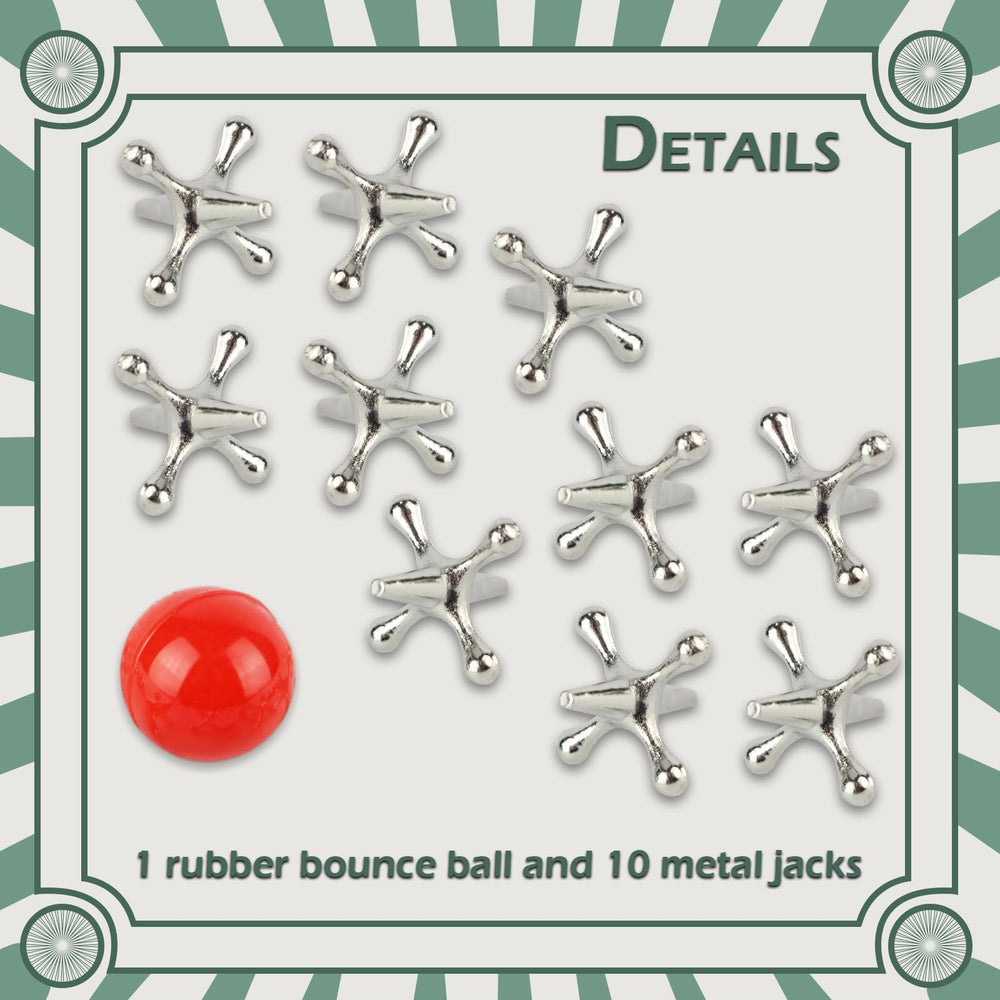 Home-X Jacks red rubber ball for responsive bounces during play.