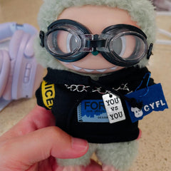 homeSlik Labubu cool designer set for 15-17cm dolls, stylish runway-inspired looks.