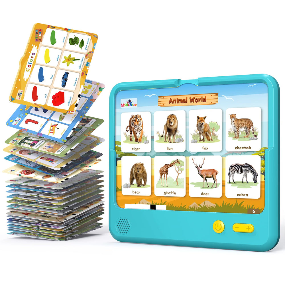 HOMESTEC Astro Pad flashcards boost vocabulary with themed visuals and sounds.
