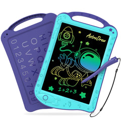 HOMESTEC Astrodraw aqua showing space doodles for kids during travel