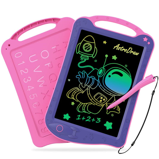 HOMESTEC Astrodraw space-theme drawing pad for kids, a compact travel doodle board.