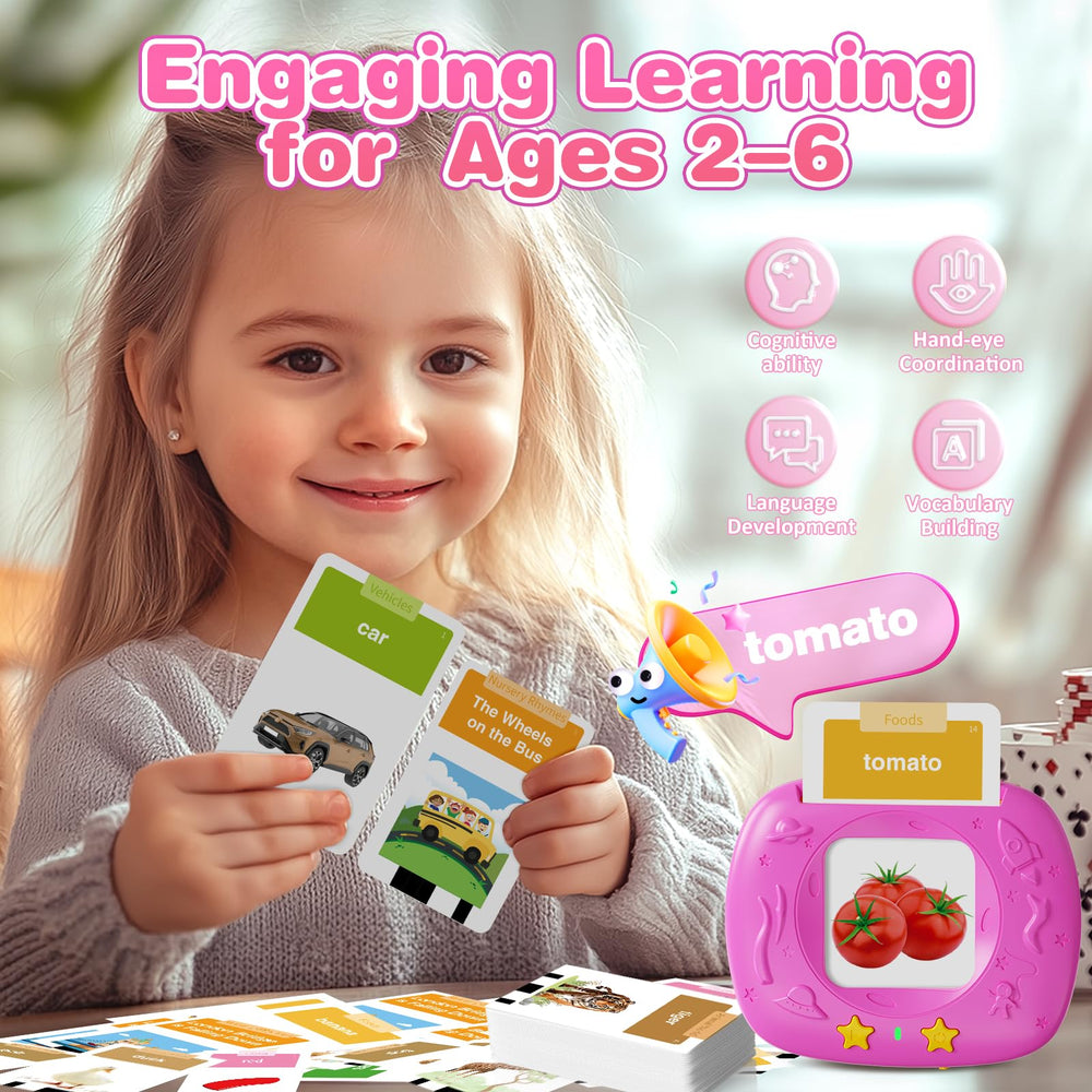 HOMESTEC flash cards with American accent icon supporting pronunciation during learning.