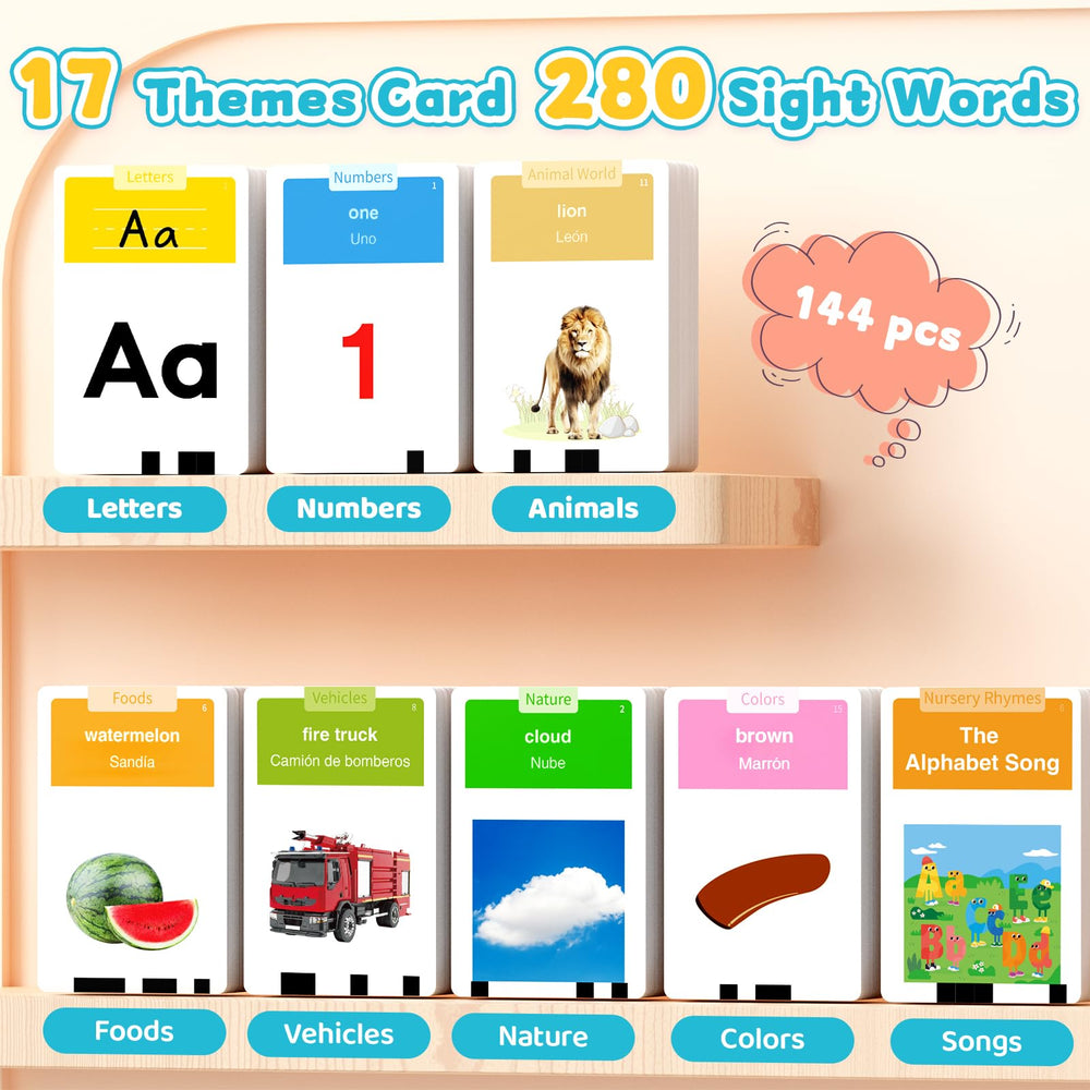 HOMESTEC Toddlers bilingual cards enable daily language interactions.