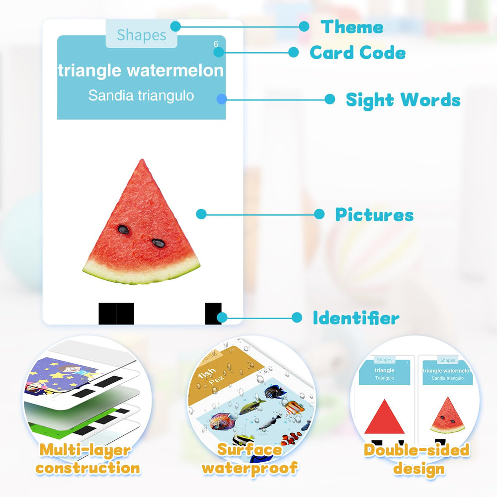 HOMESTEC cards support home learning and classroom activities with two-language exposure.