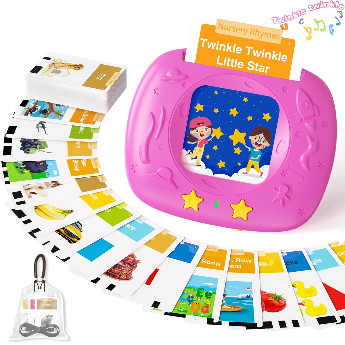 HOMESTEC Toddlers Talking Flash Cards featuring 144 sight words for early literacy practice.