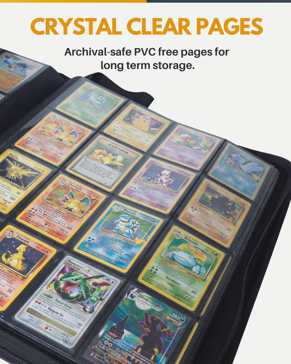 HOMEXPRO X PRO 1000+ binder fits standard TCG, MTG, and sports cards.