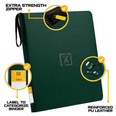 HOMEXPRO X PRO binder pocket detail highlights ringless, double-sided pockets