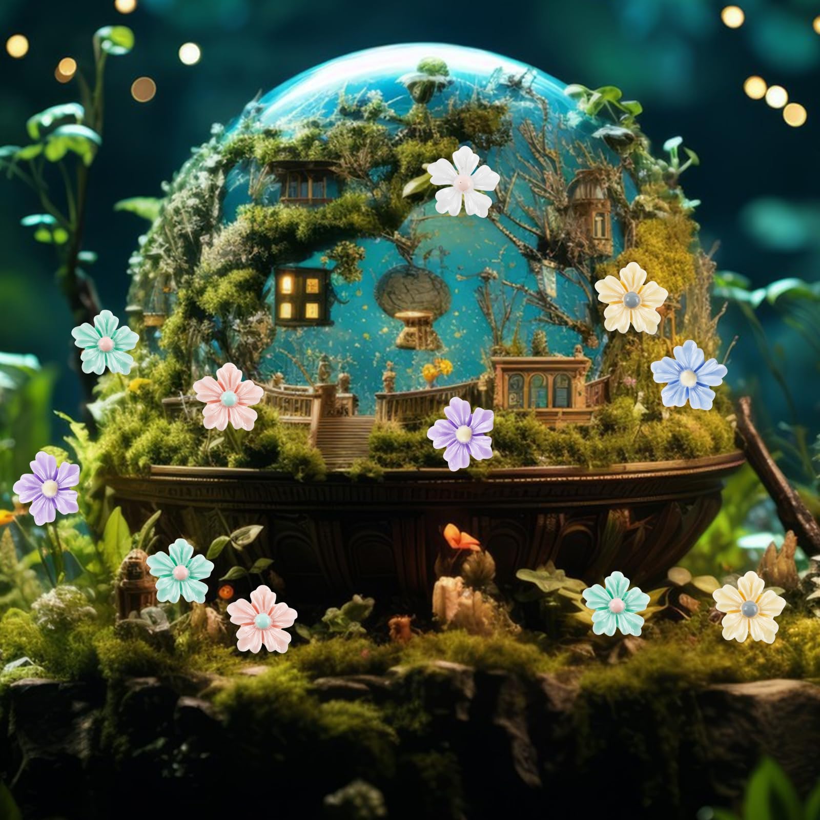 HOMICO small flowers for Christmas fairy tale gardens.